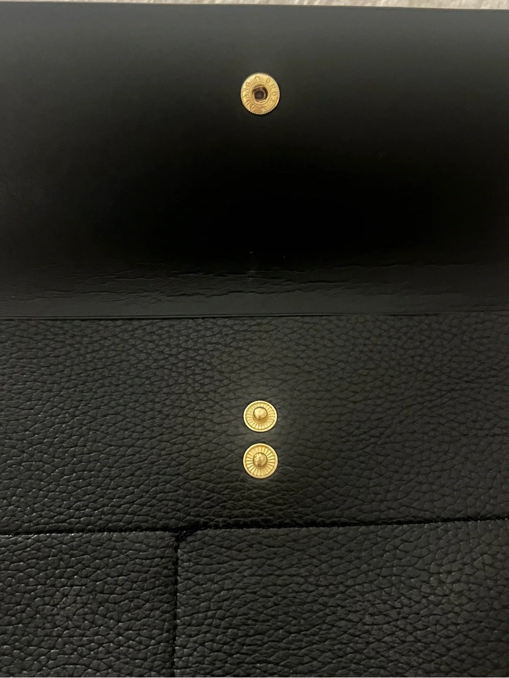 Steve Madden Black Faux Pebbled Leather Earbud Case Wristlet Clutch